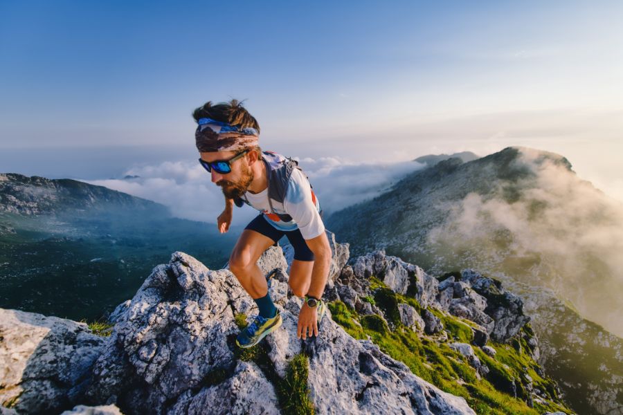 Man Hiking for a Workout